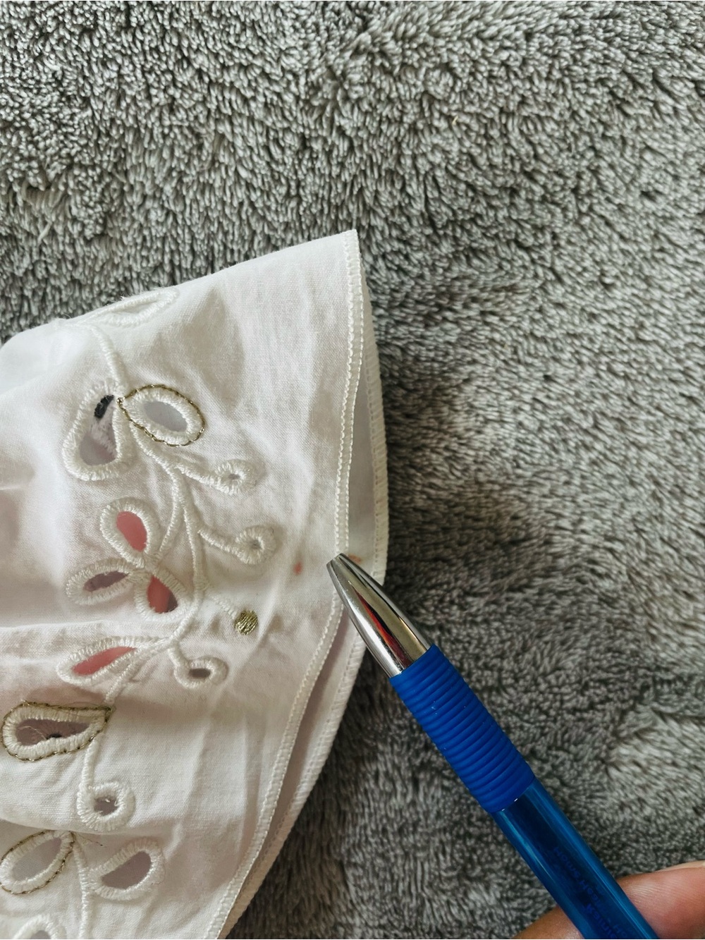 Chloe White Eyelet Ruffle Tank Top - Picture 7 of 9